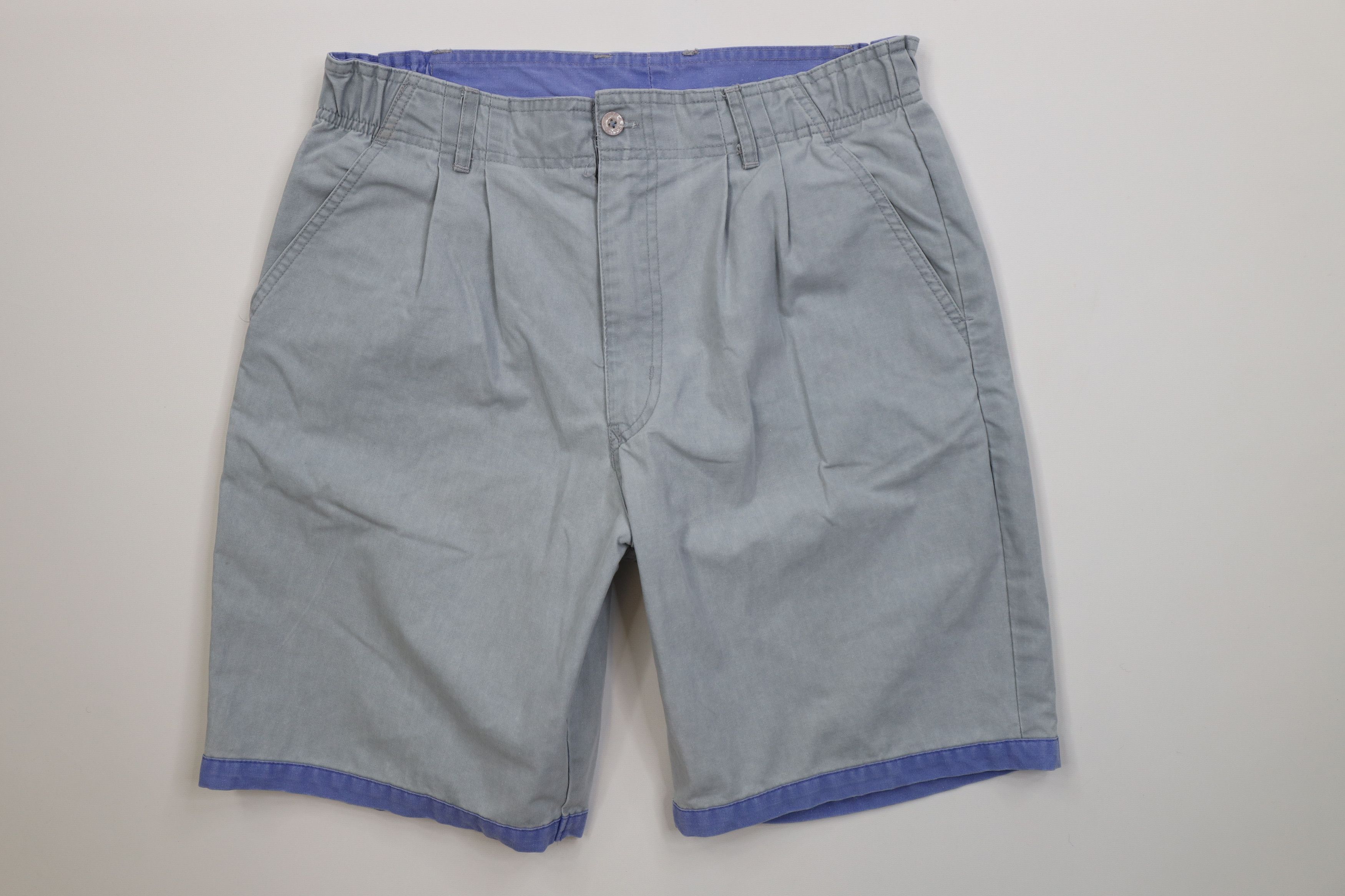 Vintage Vintage 80s 90s Streetwear Stonewash Above Knee Surf Shorts Size US 32 / EU 48 - 1 Thumbnail
