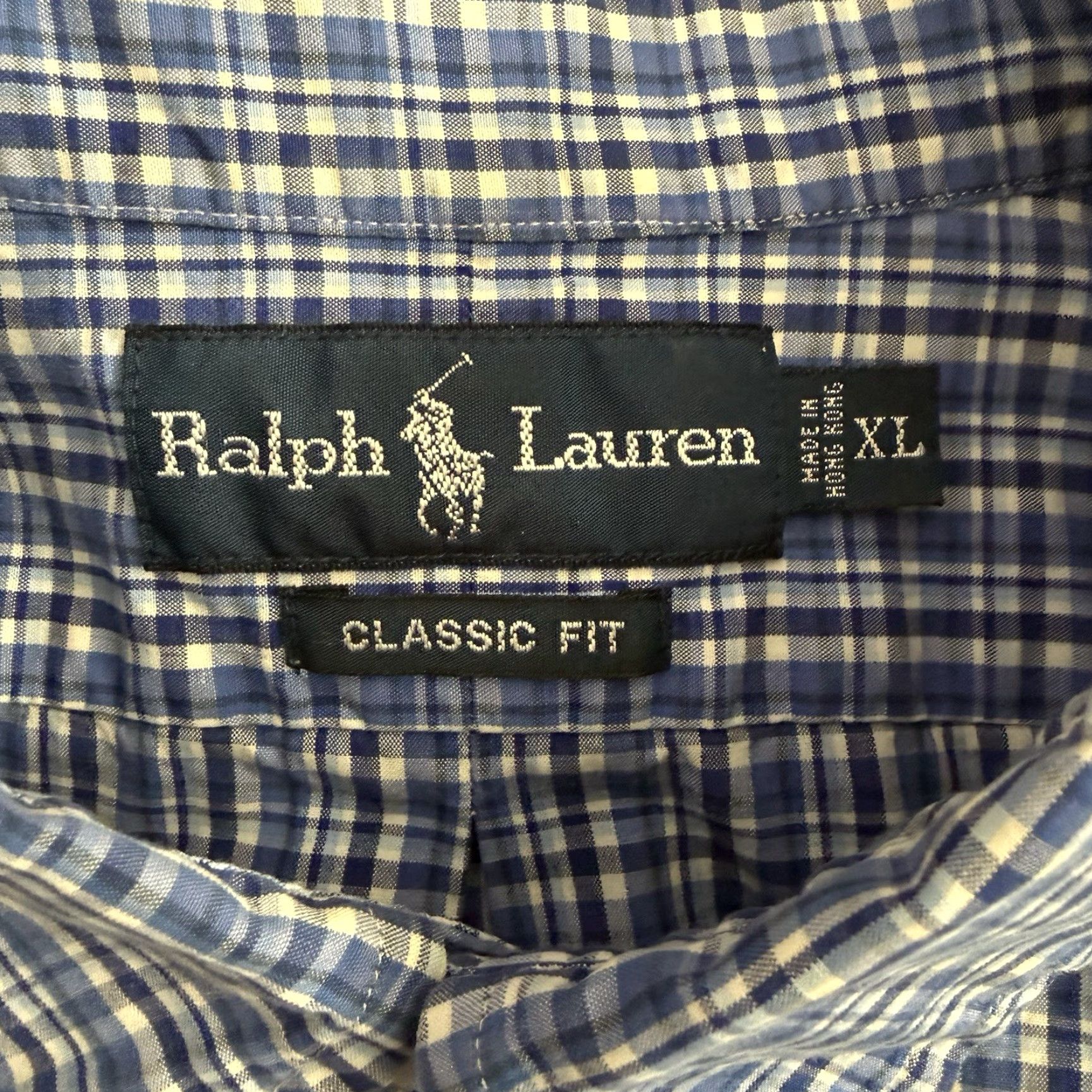 Ralph Lauren Ralph Lauren Shirt Mens XL Short Sleeve Blue Plaid 100% Cotton Button-Up Check Classic Fit Casual Womens? Size US XL / EU 56 / 4 - 2 Thumbnail