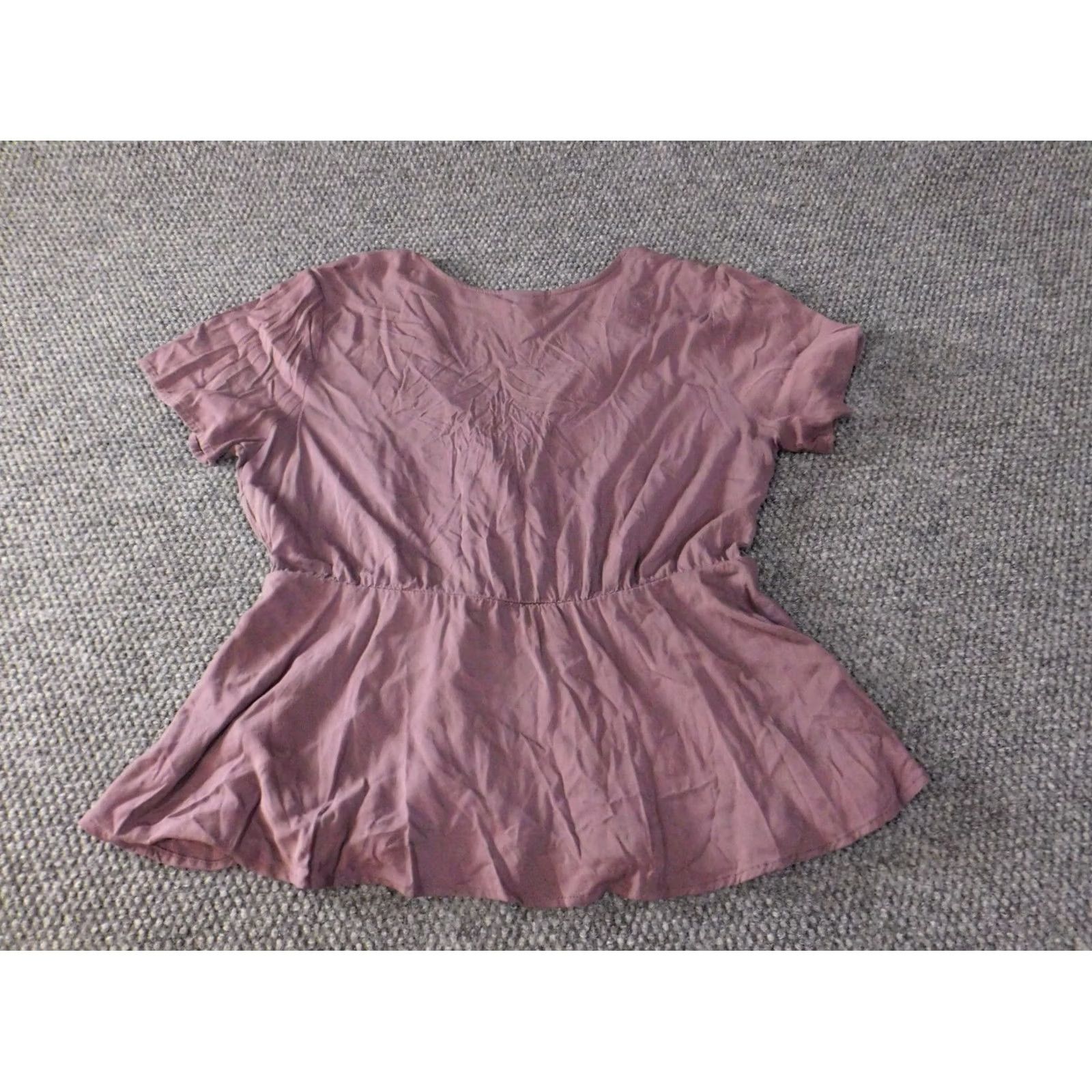 Torrid Torrid Blouse Women 0X Plus Purple Sleeveless Collared Button Casual Classic Style BasicStretch Regular Womens Shirt Size XL / US 12-14 / IT 48-50 - 7 Thumbnail