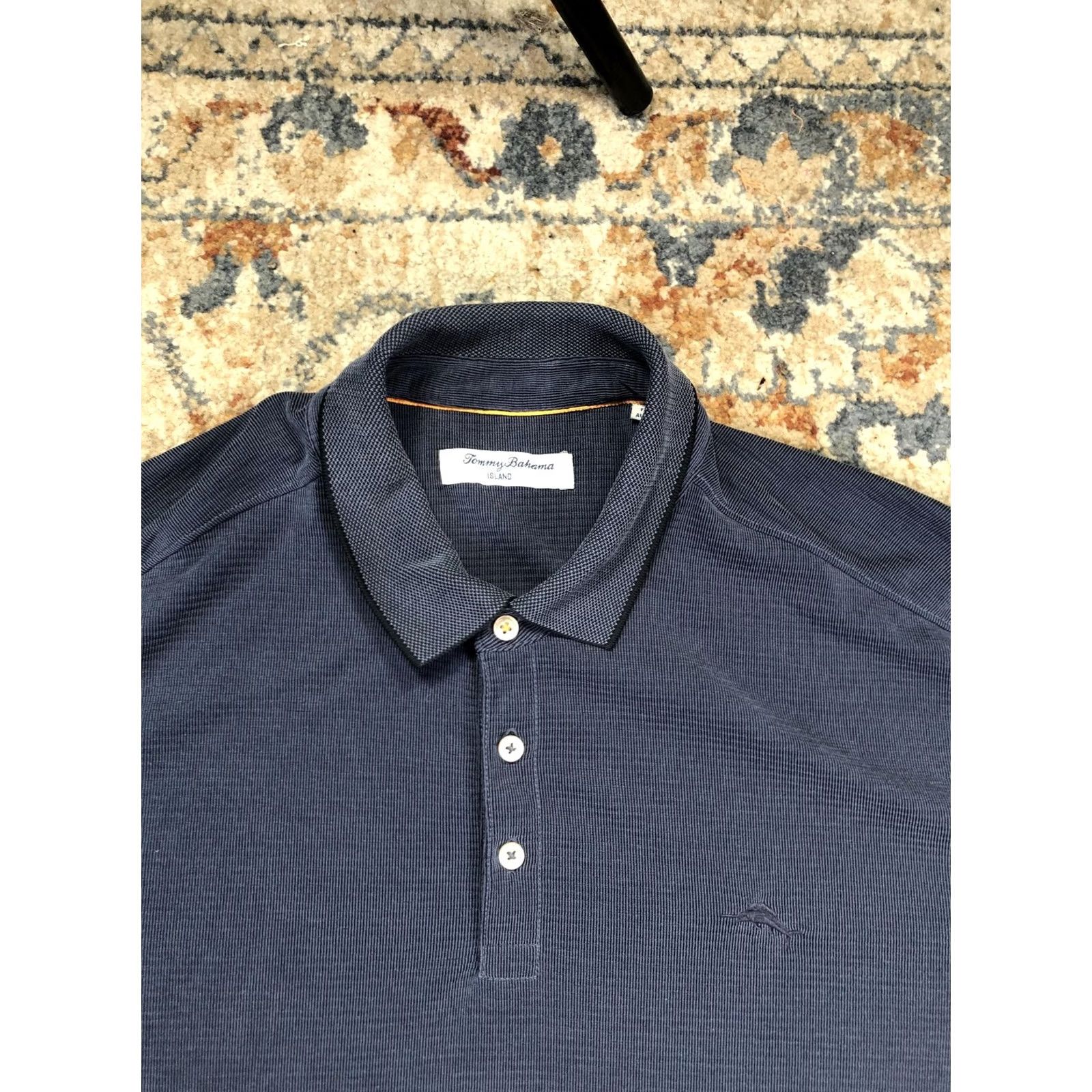Tommy Bahama Tommy Bahama IslandZone Polo Shirt Mens 2XL Blue Stripe Short Sleeve Polo Shirt Mens Size US XXL / EU 58 / 5 - 2 Thumbnail