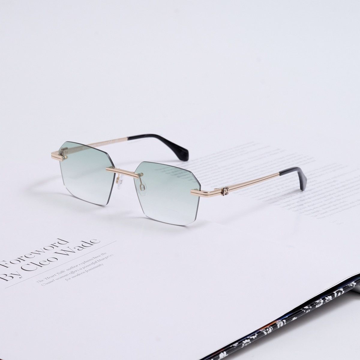 Palm Angels PALM ANGELS QUARTZ GOLD GREEN GRADIENT SUNGLASSES Size ONE SIZE - 1 Thumbnail