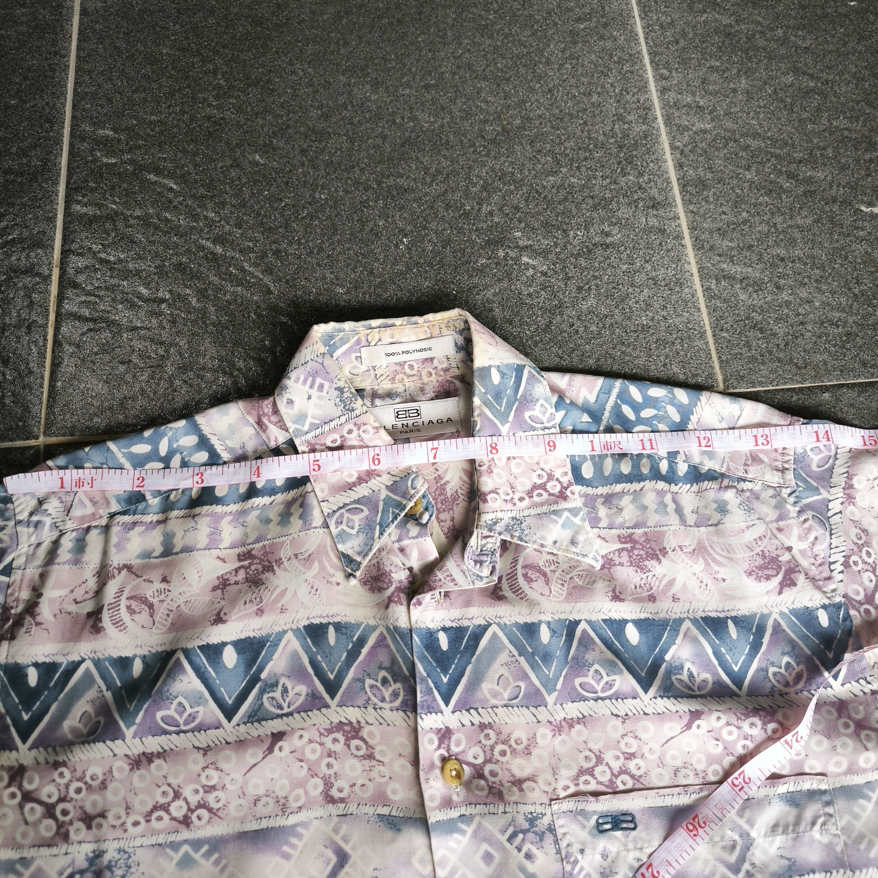 Balenciaga Vintage Balenciaga Pattern Shirt Size US S / EU 44-46 / 1 - 13 Thumbnail