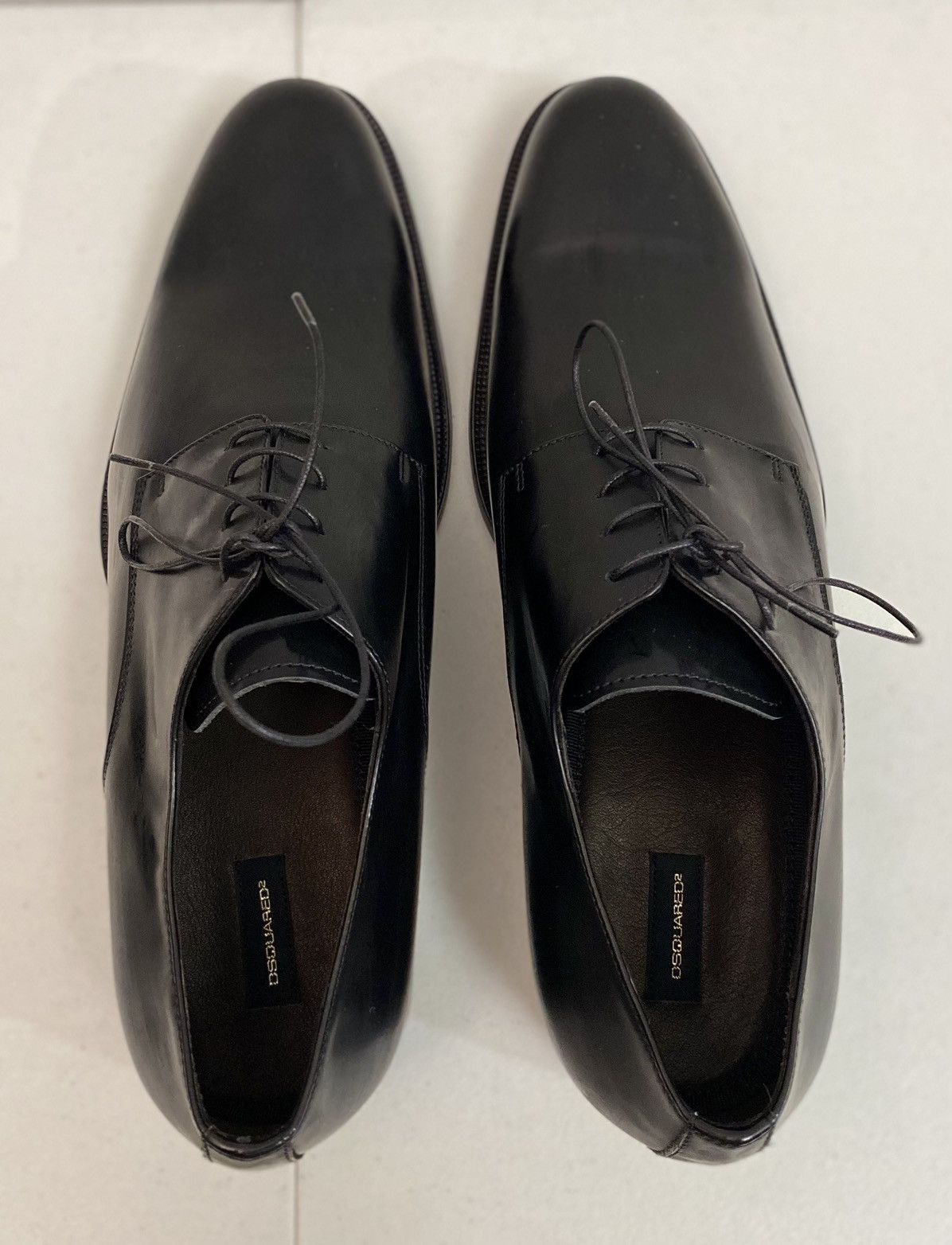 Dsquared2 Dsquared2 🇮🇹 Black Polished Leather Evening Derby 12 NEW Size US 12 / EU 45 - 9 Thumbnail