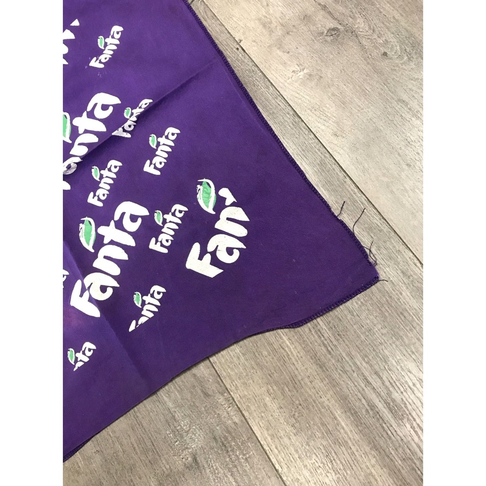 Vintage VINTAGE Fanta Purple Bandanna Handkerchief 20 Inch X 20 Inch 1980s-1990s Adult Size ONE SIZE - 4 Thumbnail