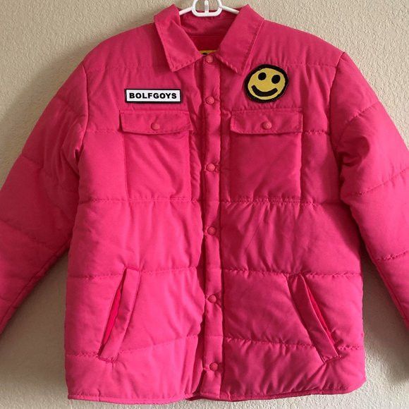 Golf Wang Golf Wang Pink Smile Puffer Jacket BolfGoys Unisex Women Men Size US S / EU 44-46 / 1 - 1 Thumbnail