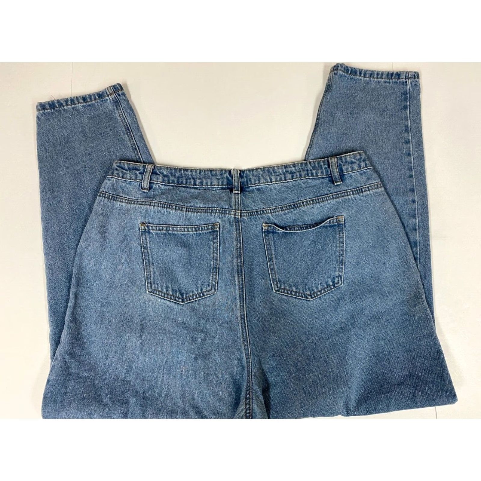 Missguided Missguided Jeans 14 Blue Denim Straight Womens Regular Size 36" / US 14 / IT 50 - 4 Thumbnail