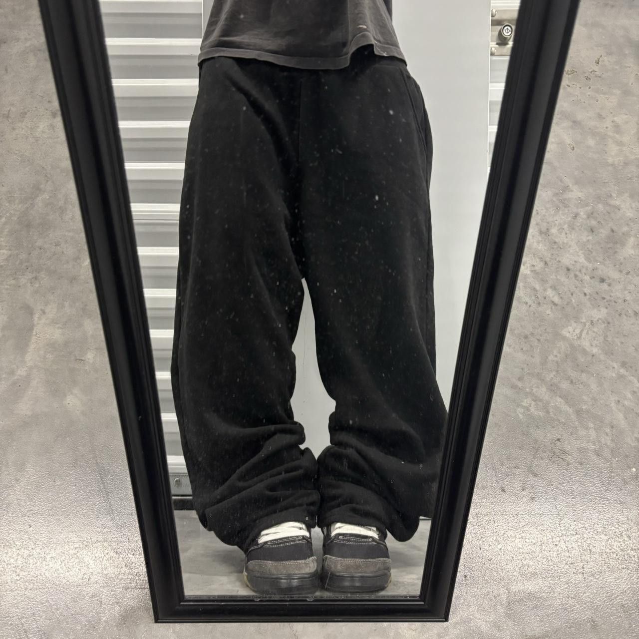 Japanese Brand × Vintage Crazy Vintage Y2K/2000s Baggy Black Skater Essential Sweatpants! Size US 38 / EU 54 - 1 Thumbnail