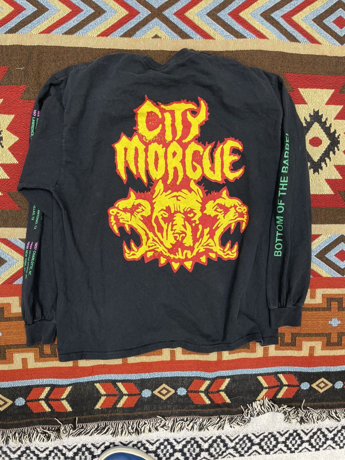 Band Tees × City Morgue City Morgue Bottom Of The Barrel Tour Long Sleeve Size US XL / EU 56 / 4 - 5 Thumbnail