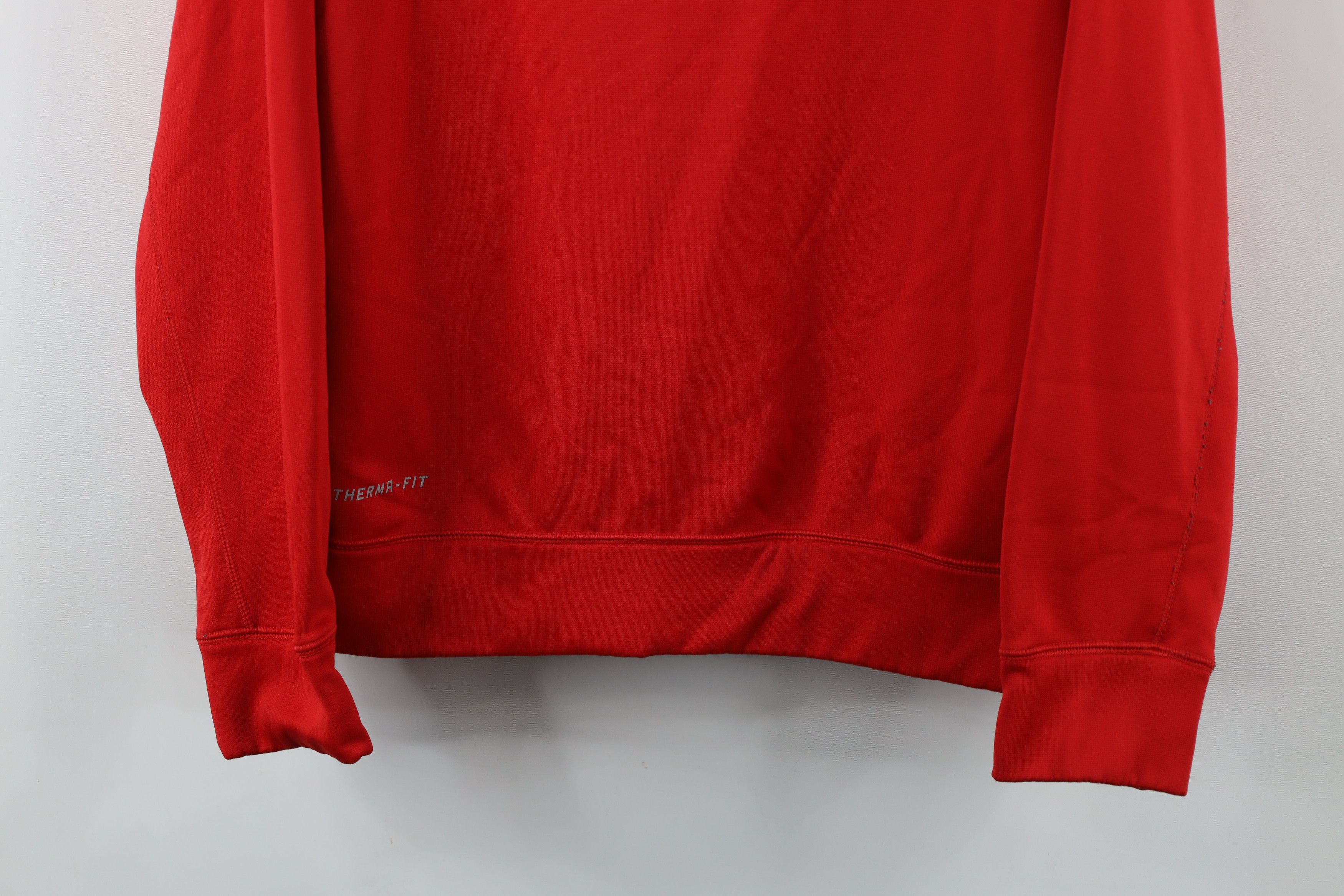 Nike × Vintage Nike Therma Fit Out Ohio State University Sweatshirt Red Size US M / EU 48-50 / 2 - 3 Thumbnail