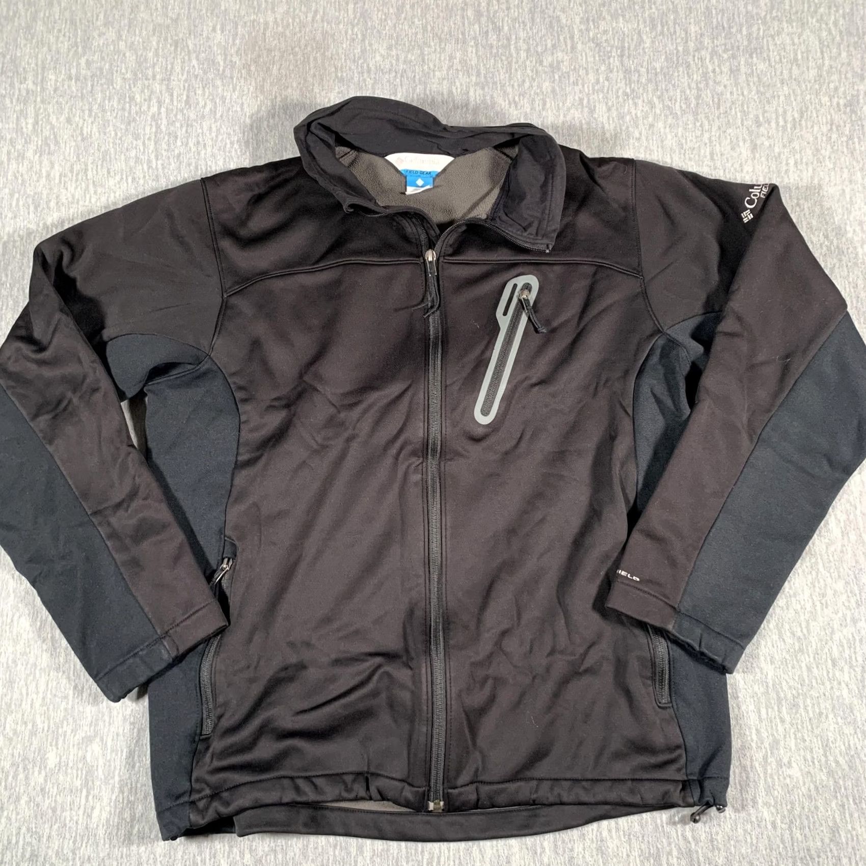 Vintage Columbia Field Gear Jacket Mens Large Black Omni-Shield Softshell Fleece Lined Size US L / EU 52-54 / 3 - 2 Thumbnail