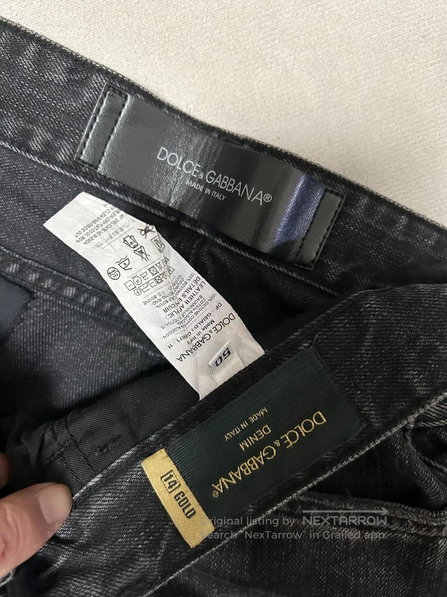 Dolce & Gabbana Distressed Gray Jeans.