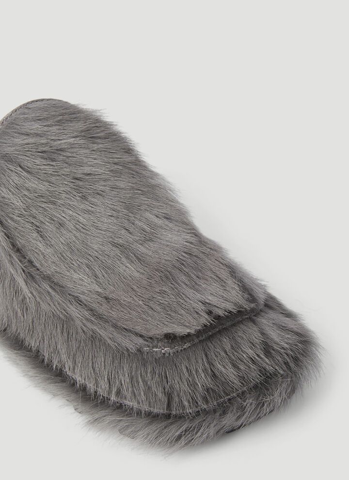 Dries Van Noten o1mle0226 Fur Slides in Gray Size US 7 / EU 40 - 2 Thumbnail