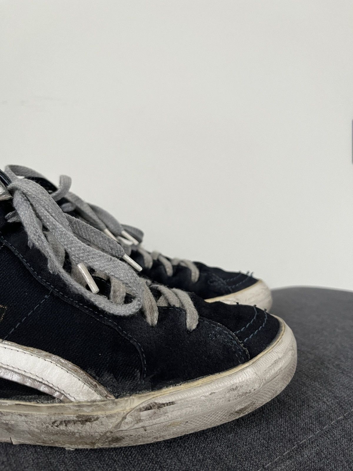 Golden Goose Golden Goose Slide Distressed Hi-top Sneakers Size US 7 / EU 40 - 4 Thumbnail