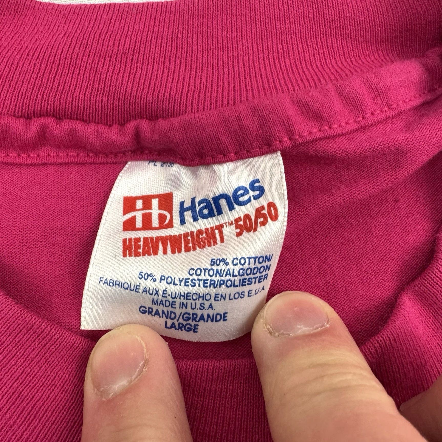 Hanes VINTAGE Hanes T-Shirt Desert Nature Men Large Pink 90s Texas Cactus Sunflowers Graphic Print Crew Neck Size US L / EU 52-54 / 3 - 5 Thumbnail