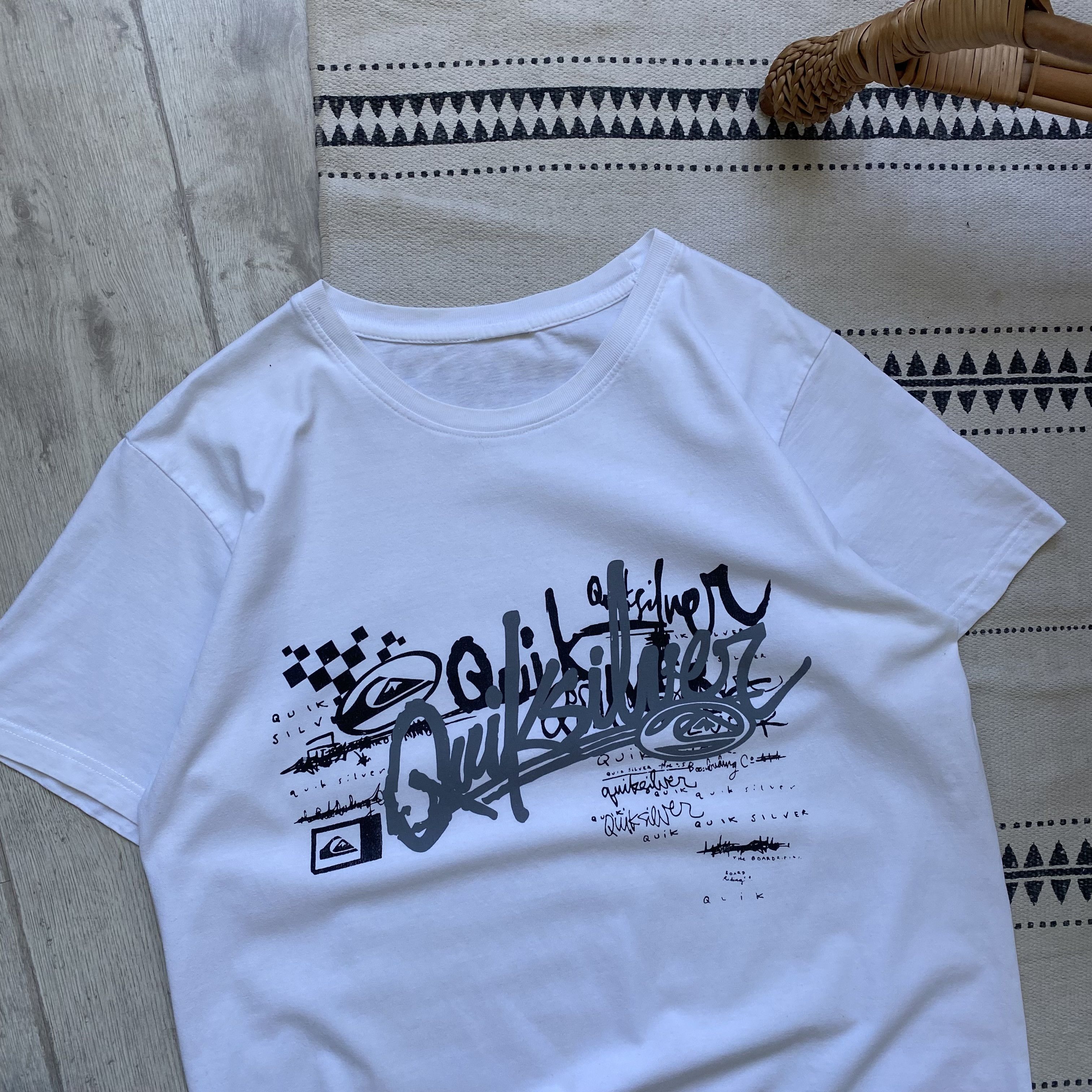 Quiksilver 🏄🏻‍♂️Vintage 90s QUIKSILVER Tee Y2K oneill billabong fubu Size US M / EU 48-50 / 2 - 2 Thumbnail