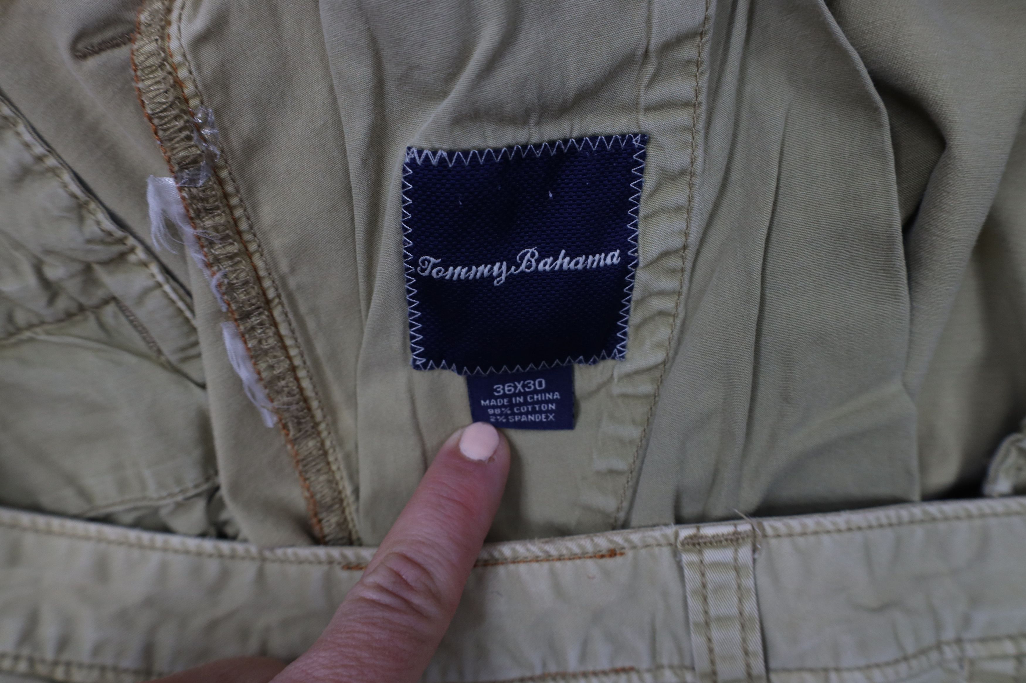 Tommy Bahama × Vintage Vintage Tommy Bahama Stretch Straight Leg Chino Pants Beige Size US 36 / EU 52 - 9 Thumbnail