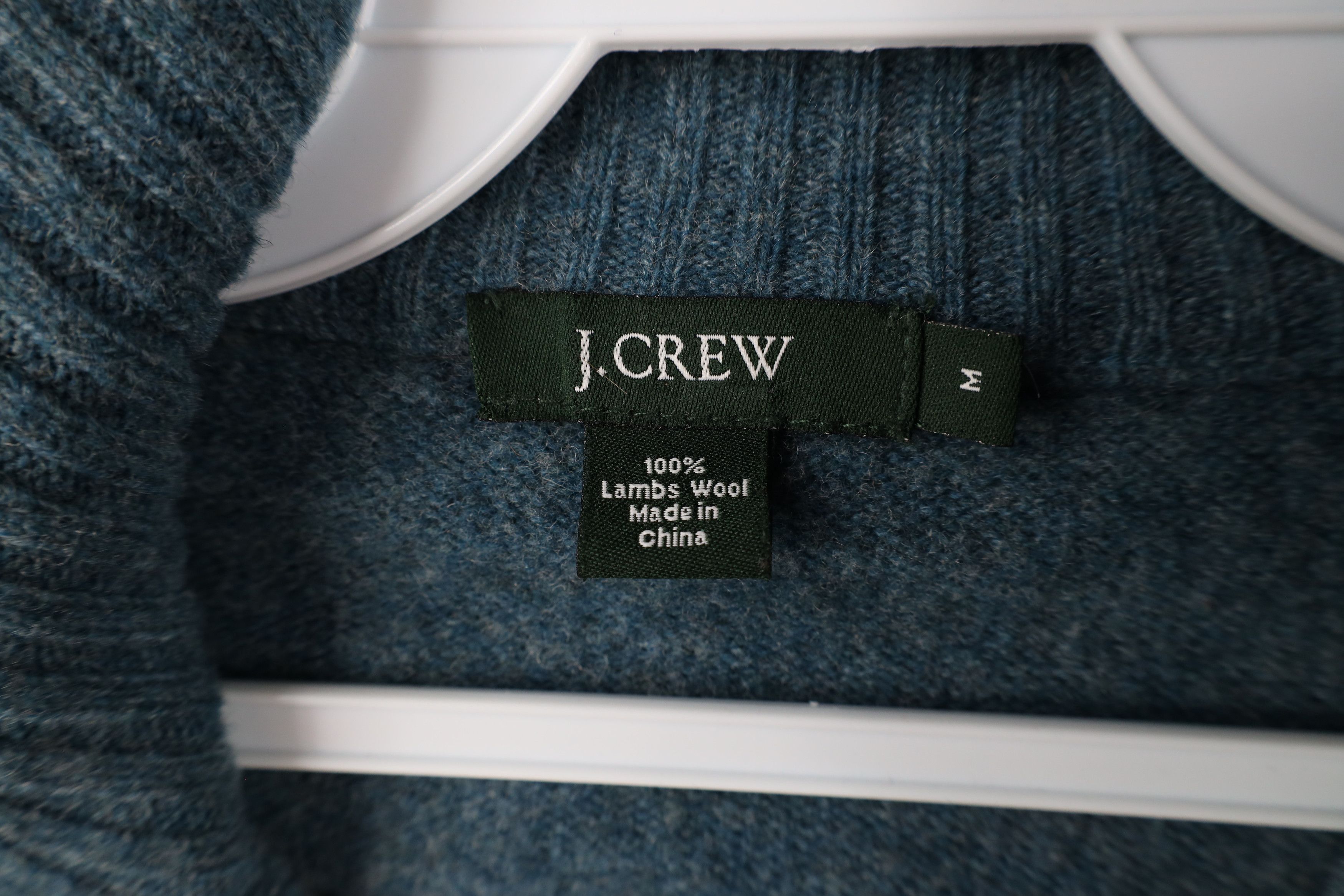 J.Crew × Vintage Vintage J Crew Argyle Lambs Wool Knit Half Zip Sweater Size US M / EU 48-50 / 2 - 9 Thumbnail