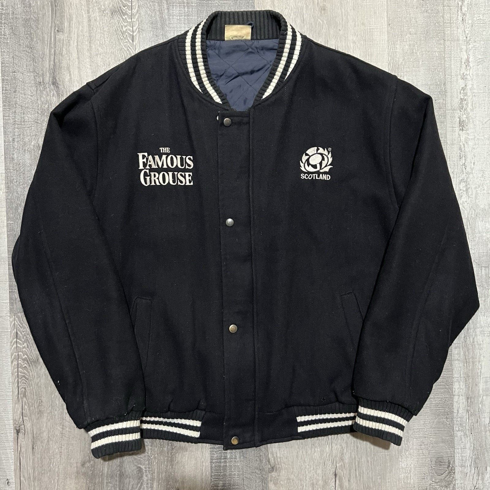 Other The Famous Grouse Scotland Rugby Black Wool Bomber Jacket Size US XL / EU 56 / 4 - 1 Thumbnail