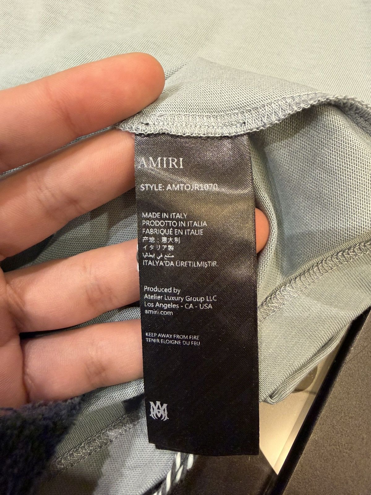 Amiri Amiri Embroidered MA Tee - Faded Blue Size US S / EU 44-46 / 1 - 5 Thumbnail