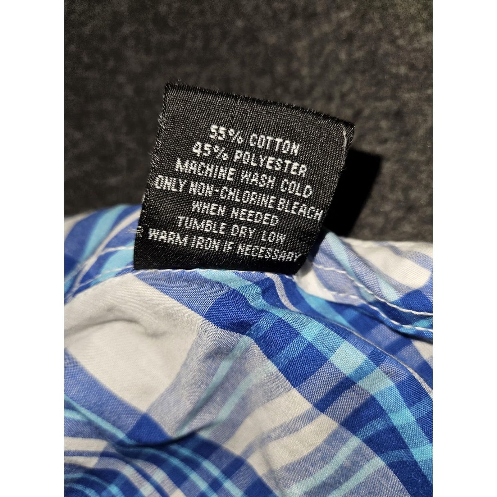 Southpole Southpole Shirt Mens 2XL Slim Blue Plaid Short Sleeve Button Front Pockets Size US XXL / EU 58 / 5 - 7 Thumbnail