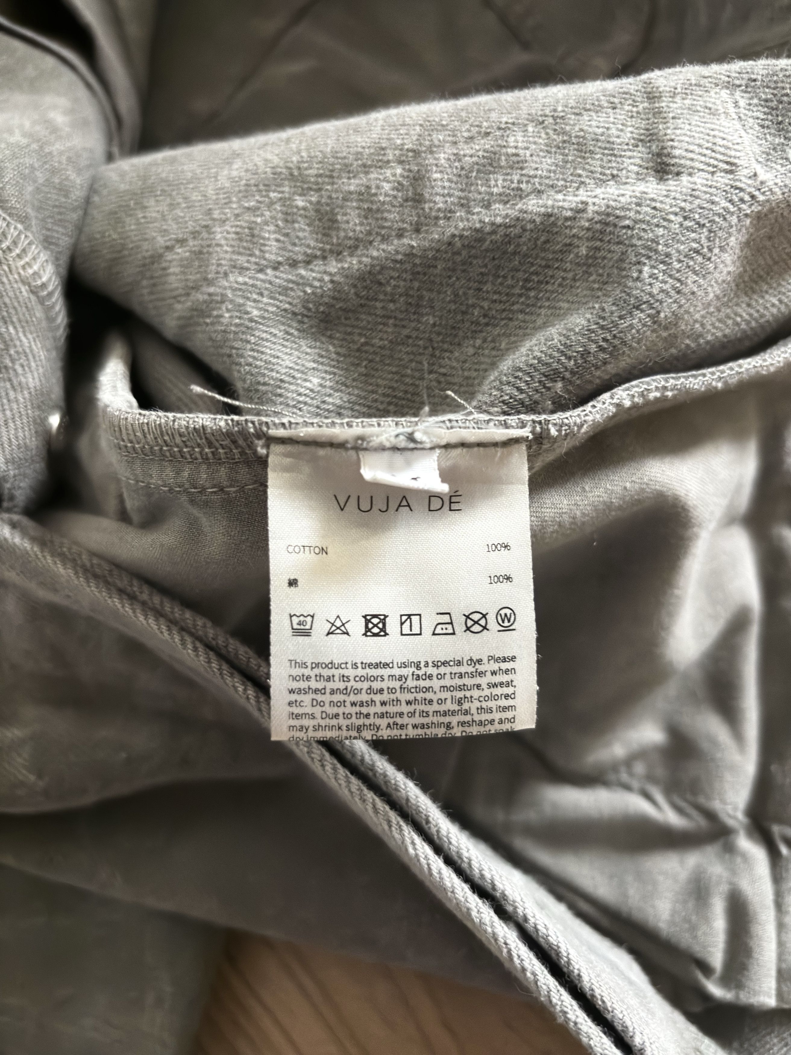 Vuja De Vuja Dé "Diviser" Inside-Out Denim Cargo Pants Size US 32 / EU 48 - 7 Thumbnail