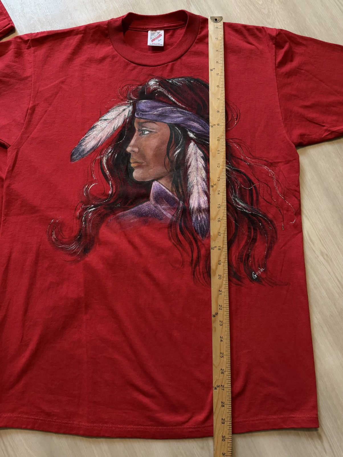 Vintage Vintage Hand Painted Native American Portraits Shirts Size US XL / EU 56 / 4 - 7 Thumbnail