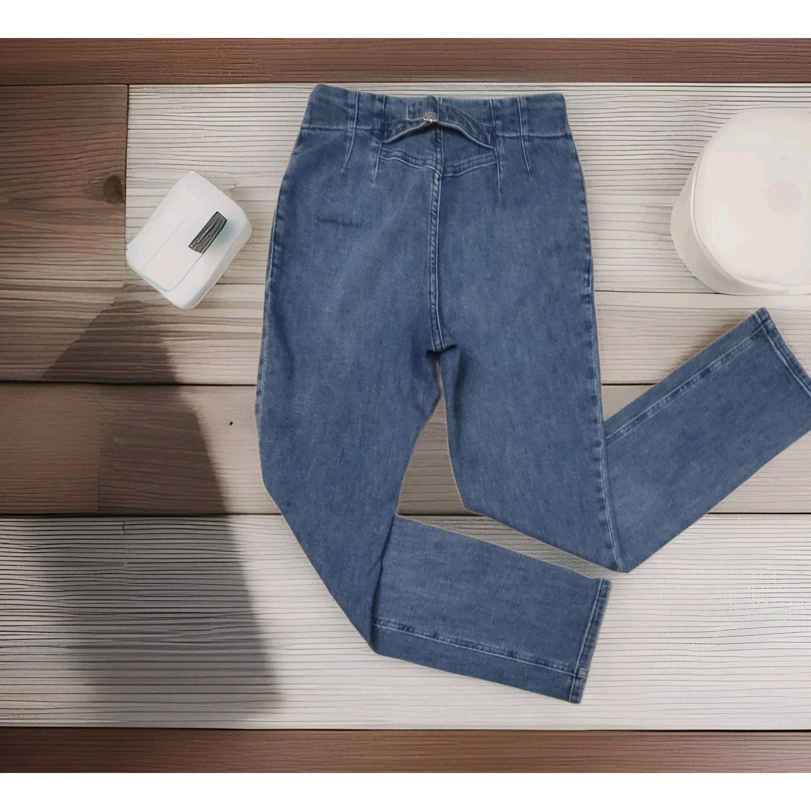 Anthropologie Anthropologie x Maeve High-Rise Front Flap Pockets Straight Size 27" / US 4 / IT 40 - 4 Thumbnail
