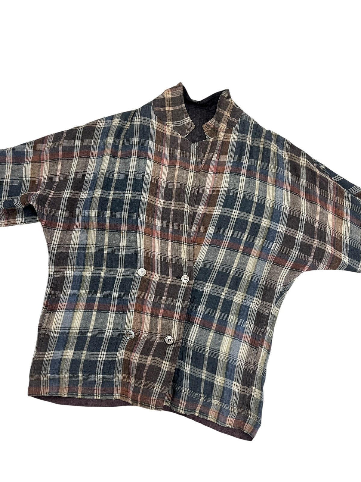 Issey Miyake 1980s Issey Miyake Reversible Double Breasted Jacket Size US L / EU 52-54 / 3 - 14 Thumbnail
