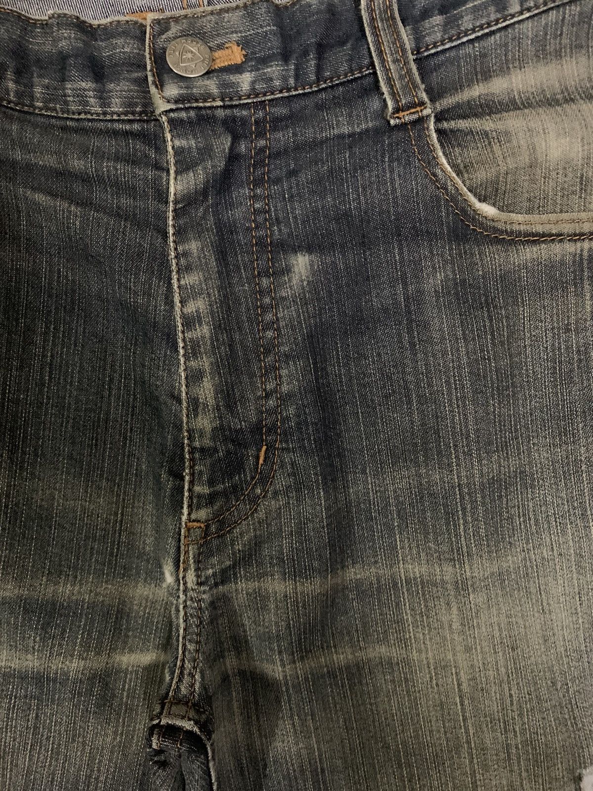 Japanese Brand Vintage Full House Homme Mud Wash Loose Fit Distressed Jeans Size US 32 / EU 48 - 4 Thumbnail