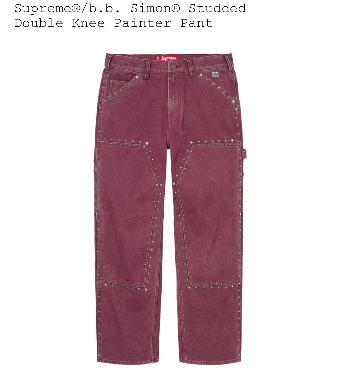 B.B. Simon × Supreme Supreme/b.b. Simon Studded Double Knee