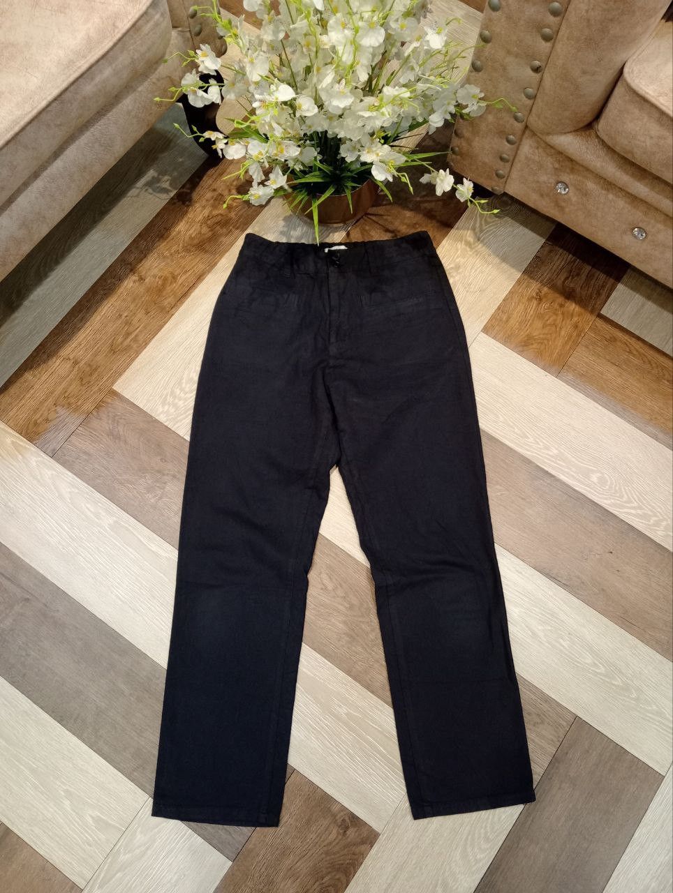 Issey Miyake ISSEY MIYAKE PLANTATION COTTON PANTS - SIZE S BLACK Size 28" / US 6 / IT 42 - 1 Thumbnail
