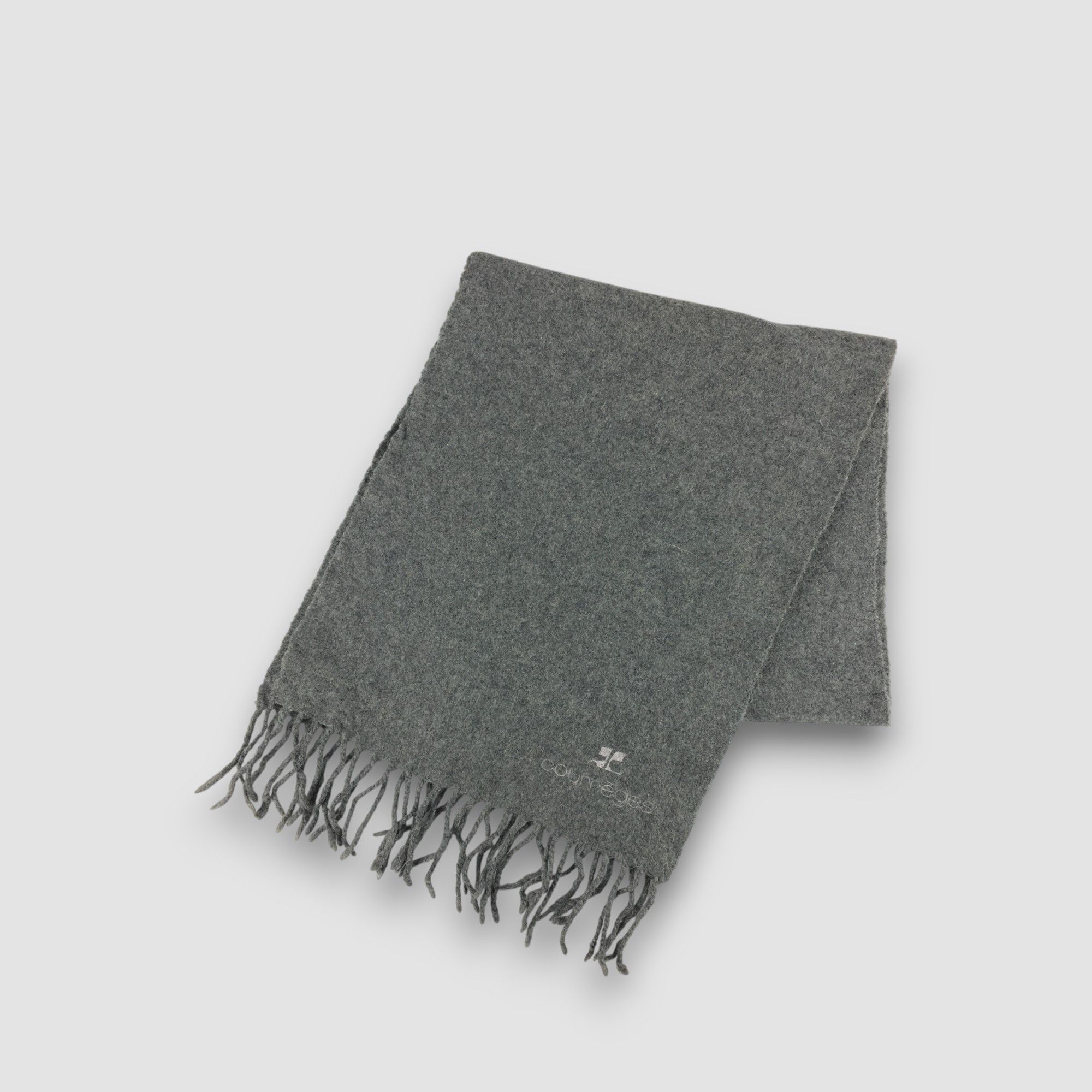 Courreges Vintage Y2K Courreges Scarf Muffler Fringe Wool Scarves Size ONE SIZE - 3 Thumbnail