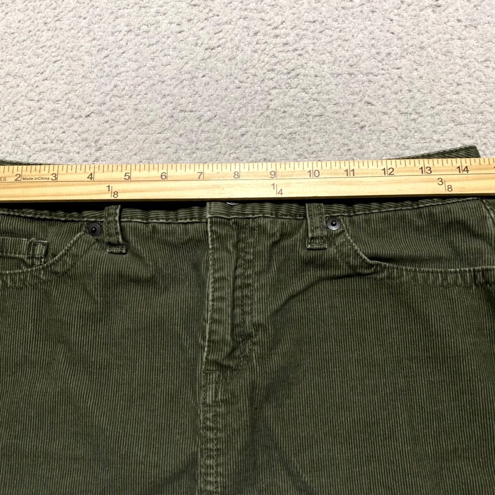 Vintage VINTAGE L.L. Bean Womens 4P Skirt Green Corduroy Straight Pencil Pockets Petites Size 27" / US 4 / IT 40 - 6 Thumbnail