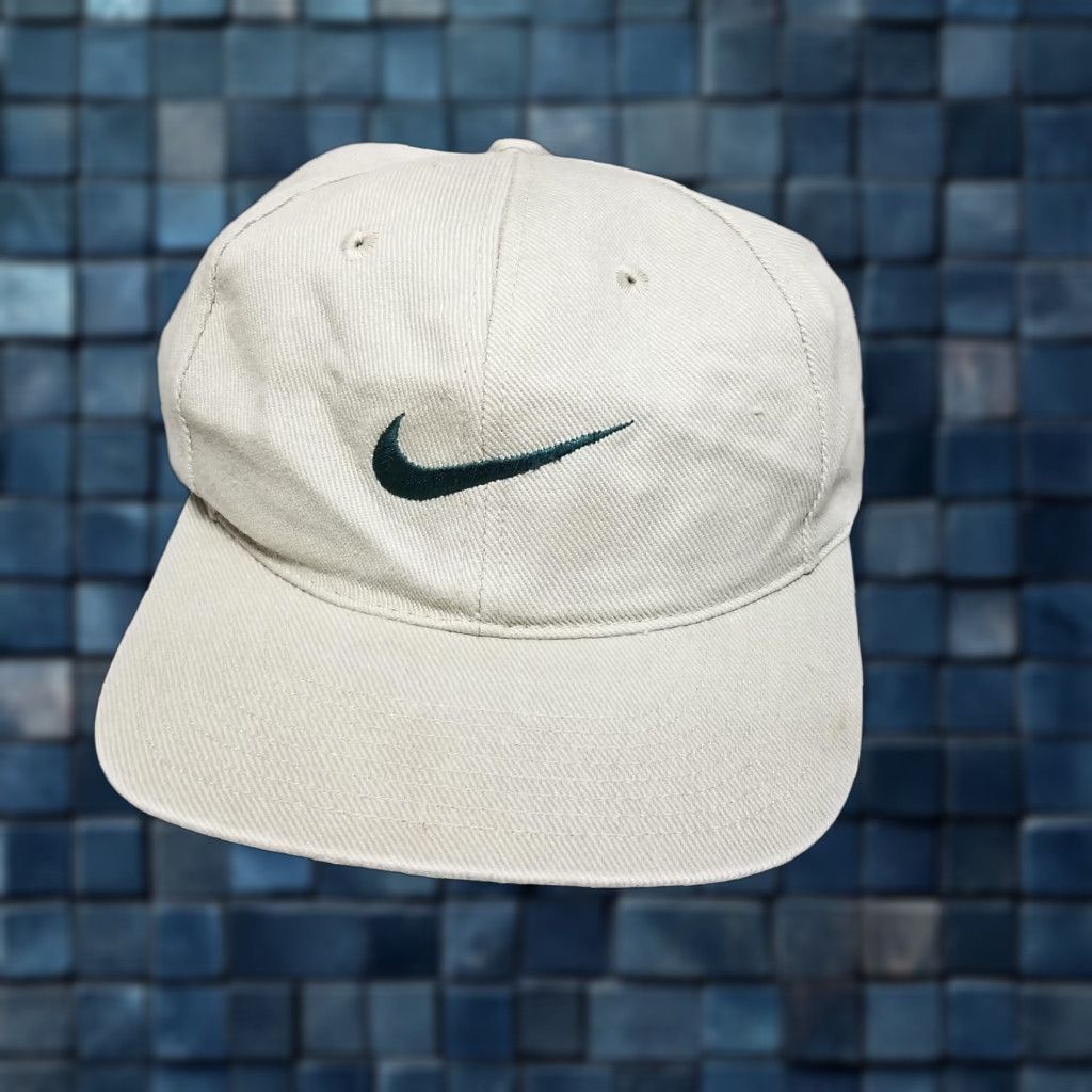 Nike VINTAGE Nike Hat Cap Snap Back One Size Ivory Twill Center Swoosh — free download