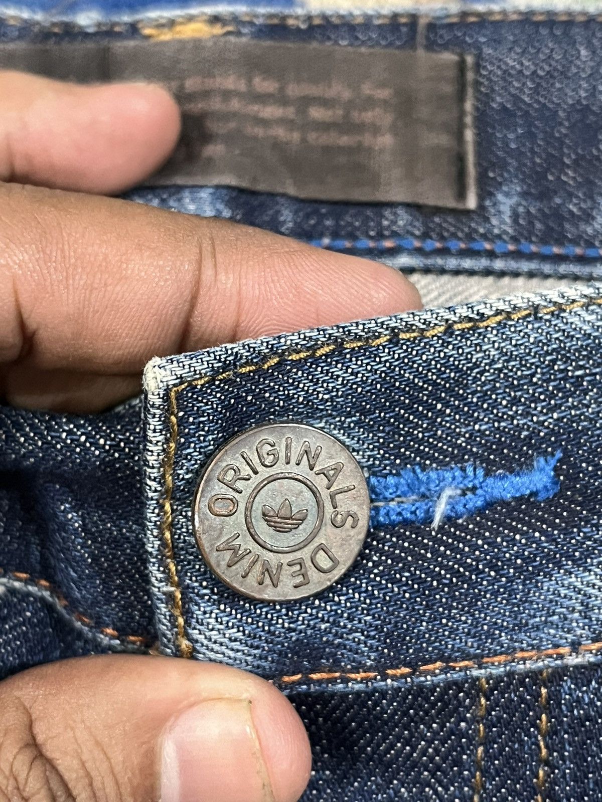Adidas Vintage Adidas Flower Baggy Selvedge Denim Size US 33 - 11 Thumbnail