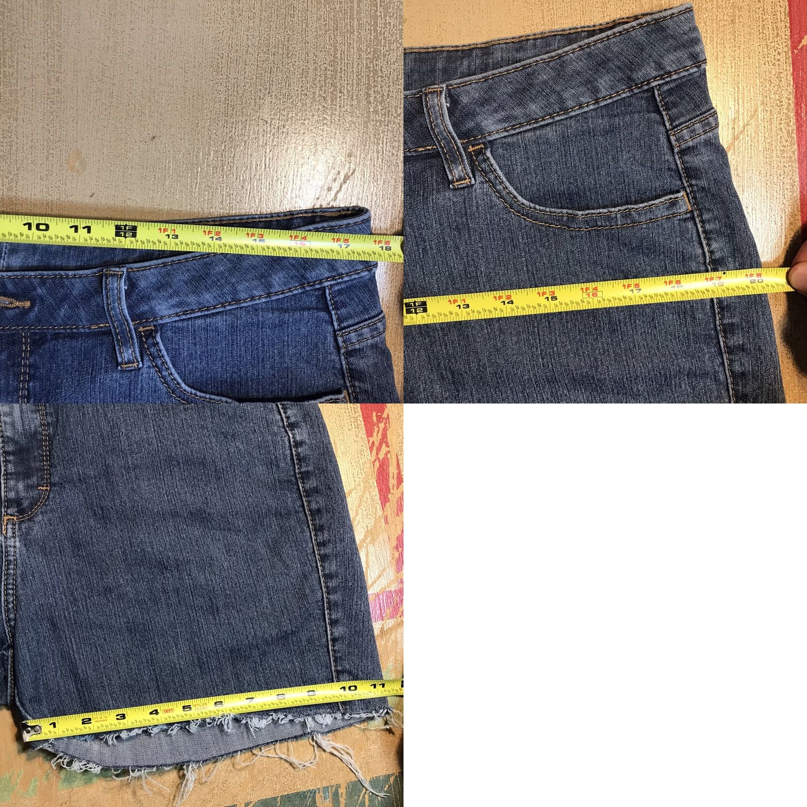 Wrangler Wrangler Aura Womens Denim Blue Cut-Off Shorts Medium Wash 14 5-Pocket Zip Regular Rise 10in Western Rodeo Mens/ Womens? Size 36" / US 14 / IT 50 - 8 Thumbnail