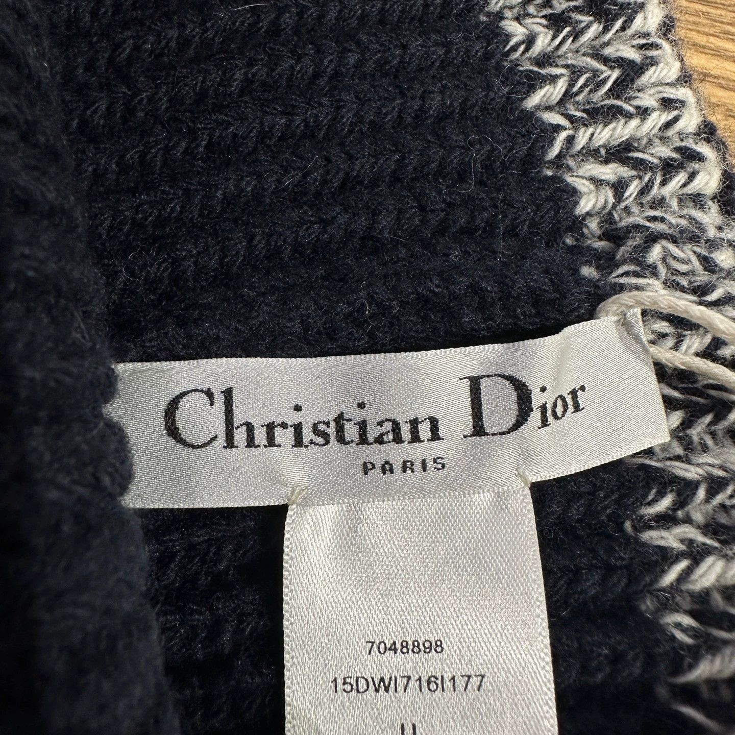 Christian Louboutin Christian Dior may242 Lettered Wool Beanie U Size ONE SIZE - 3 Thumbnail