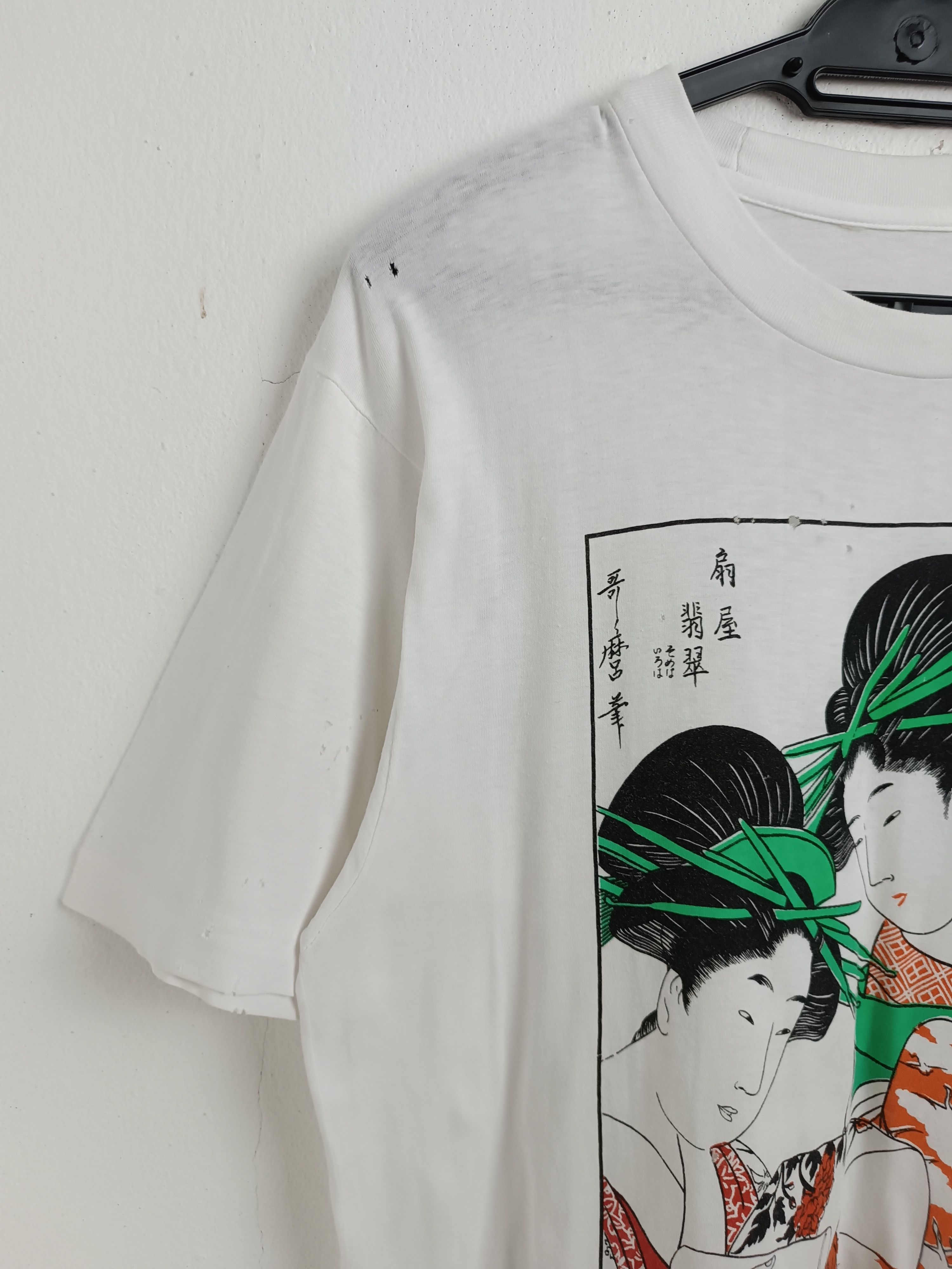 Japanese Brand VINTAGE 90'S GEISHA ARTWORK VERY RARE SUKAJAN JAPAN TEE Size US S / EU 44-46 / 1 - 5 Thumbnail