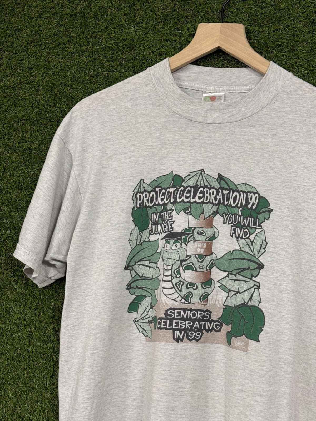 Vintage Vintage 1999 Snake Python Anaconda Senior Reptile Tee Grey Size US L / EU 52-54 / 3 - 1 Thumbnail