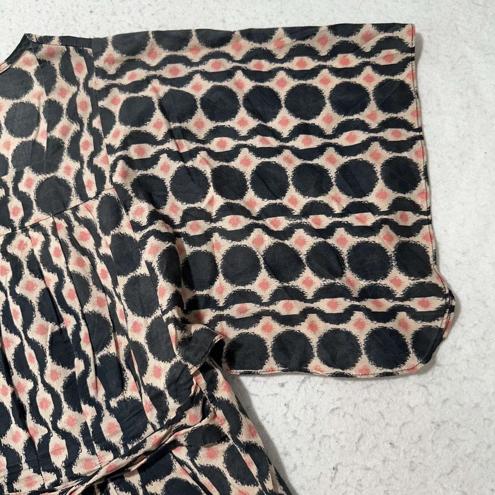 Mossimo Mossimo Medium Pink Black Patterned Top Pullover Blouse Size M / US 6-8 / IT 42-44 - 4 Thumbnail