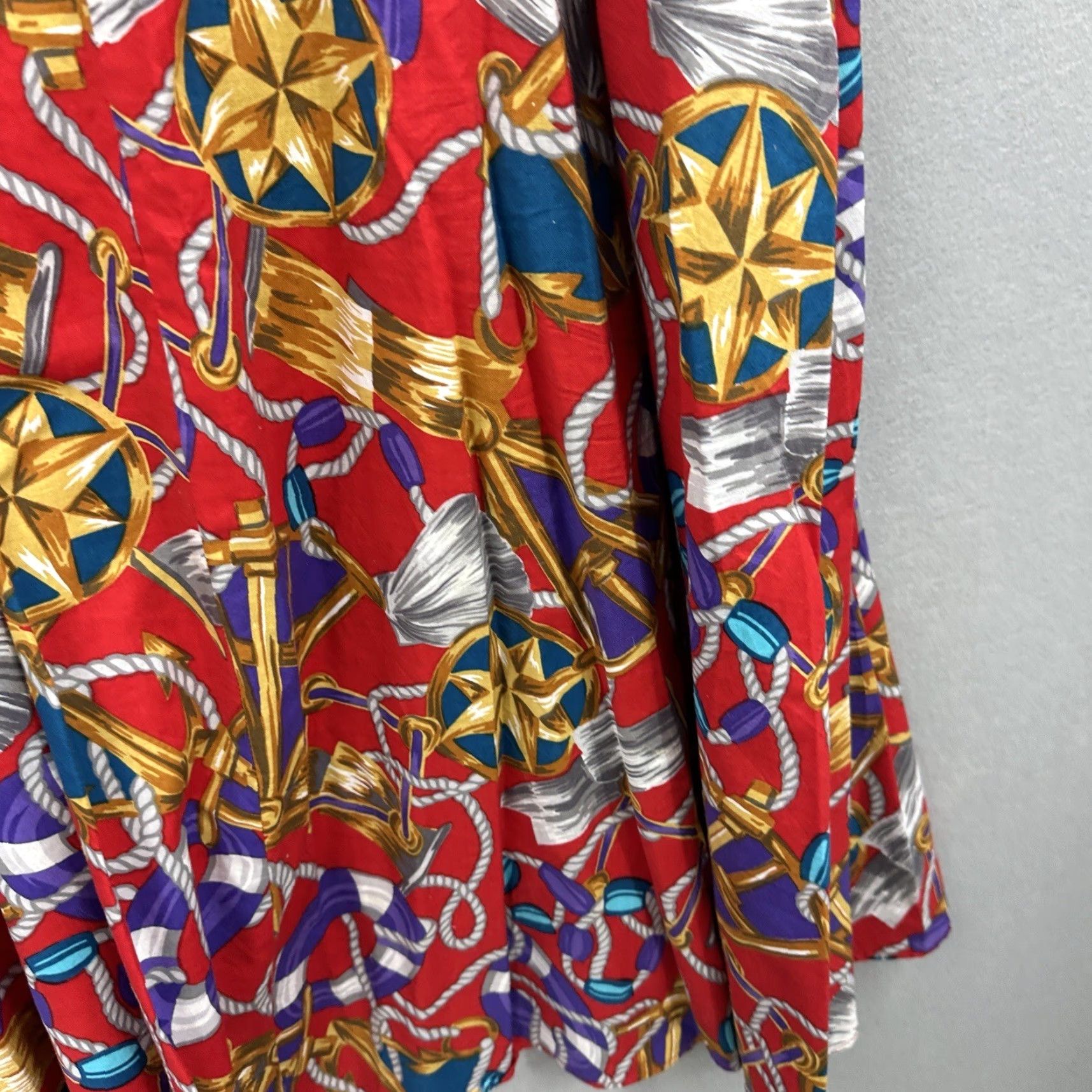 Vintage VINTAGE Tumbleweeds Maxi Skirt Women Large Red 70s Boho Prairie Cottagecore Y2K 90s Fashion Size 36" / US 14 / IT 50 - 7 Thumbnail