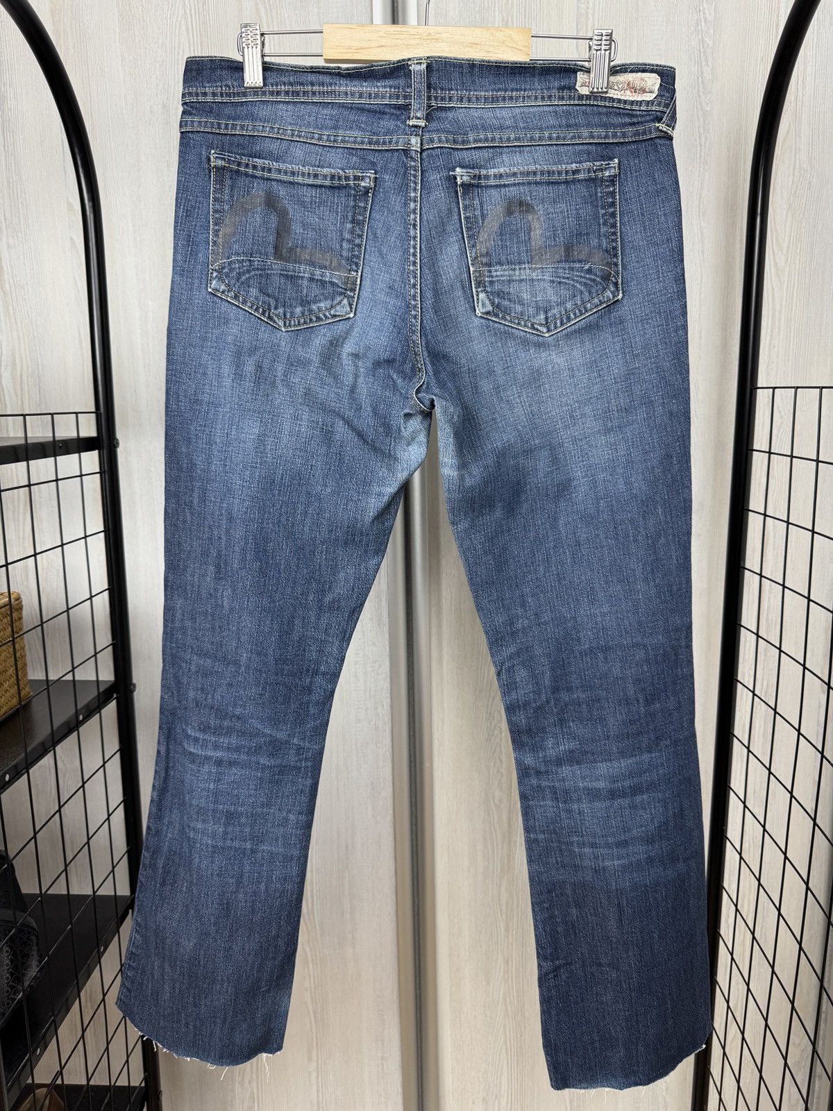 Evisu Evisu Puma Vintage 00s Washed Denim Y2K Flared Pants Jeans Size 34" / US 12 / IT 48 - 11 Thumbnail