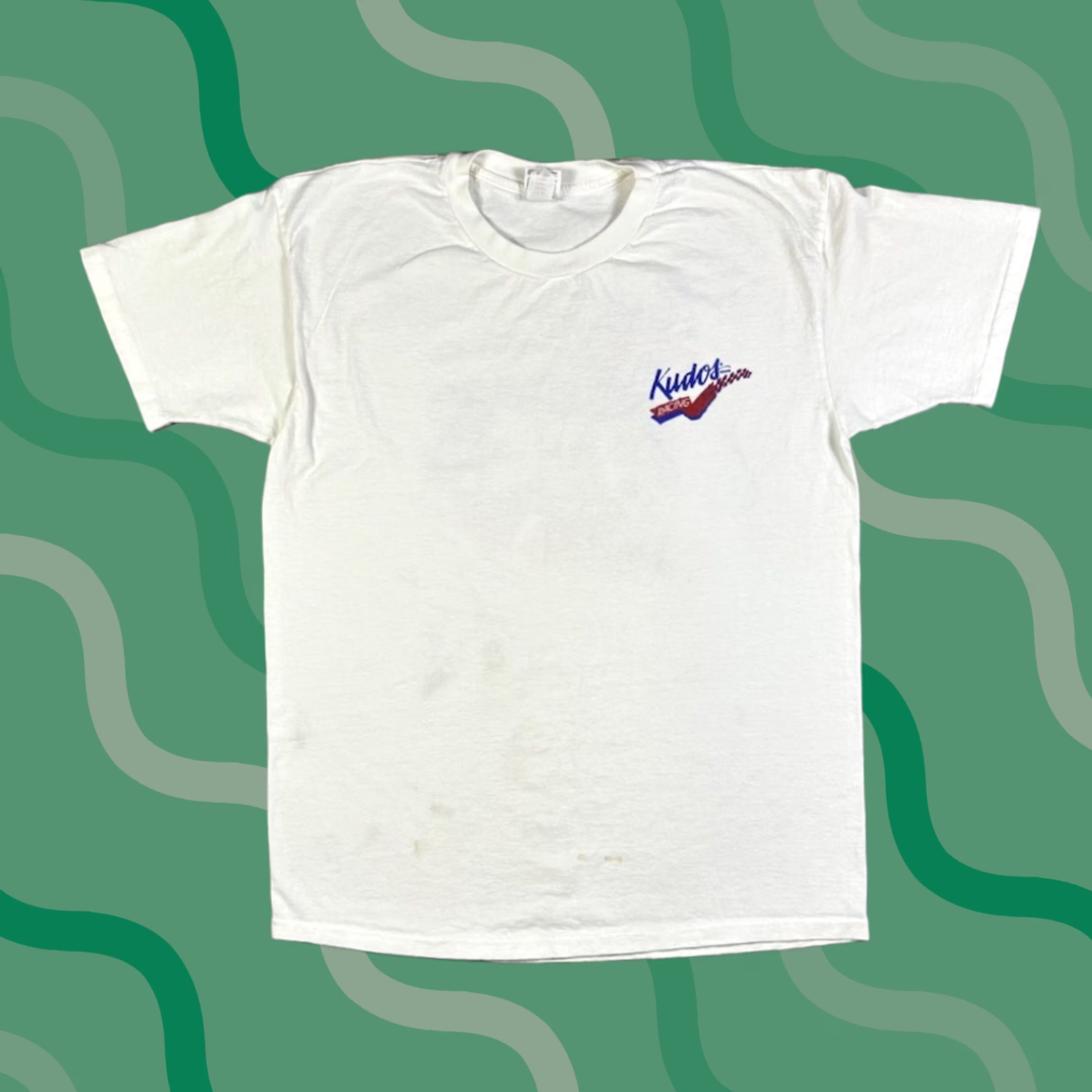 Anvil VINTAGE 90s Kudos Racing Nascar T Shirt White XL Mens 90s USA Shoes? Size US XL / EU 56 / 4 - 1 Thumbnail