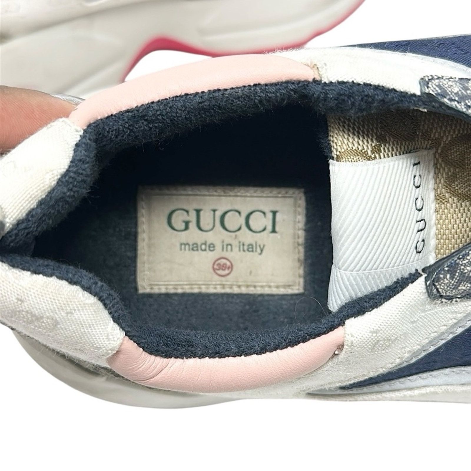 Gucci Gucci Rhyton GG Canvas Monogram Low Top Sneakers Size 38.5 Size US 8.5 / IT 38.5 - 10 Thumbnail