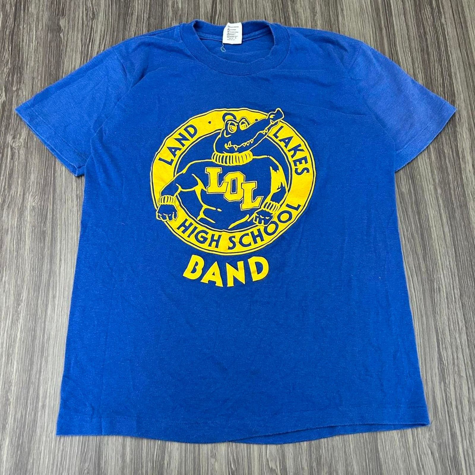 Vintage 70s Land O Lakes School Paper Thin Single Stitch Tee. Sz M. Size US M / EU 48-50 / 2 - 1 Thumbnail