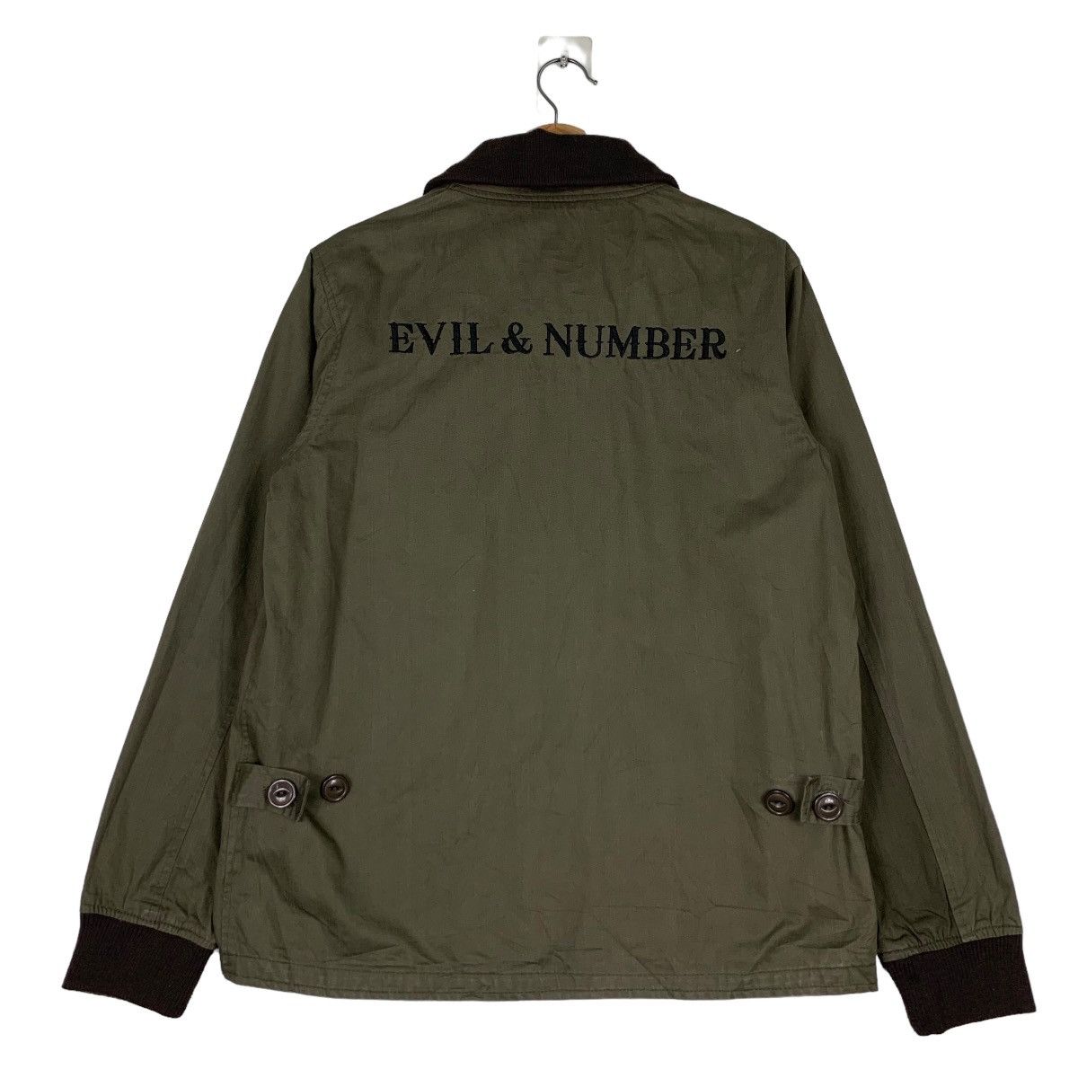 Japanese Brand EVIL NUMBER Embroidey Big Logo Barn Jacket #0481-C22 Size US M / EU 48-50 / 2 - 7 Thumbnail
