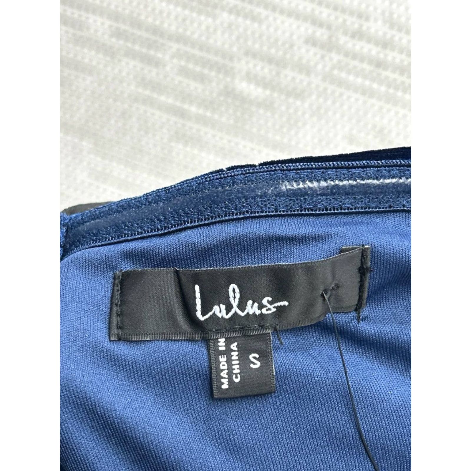 Lulus Lulus Dress Womens Small Blue Velvet Bodycon Dress Size S / US 4 / IT 40 - 3 Thumbnail