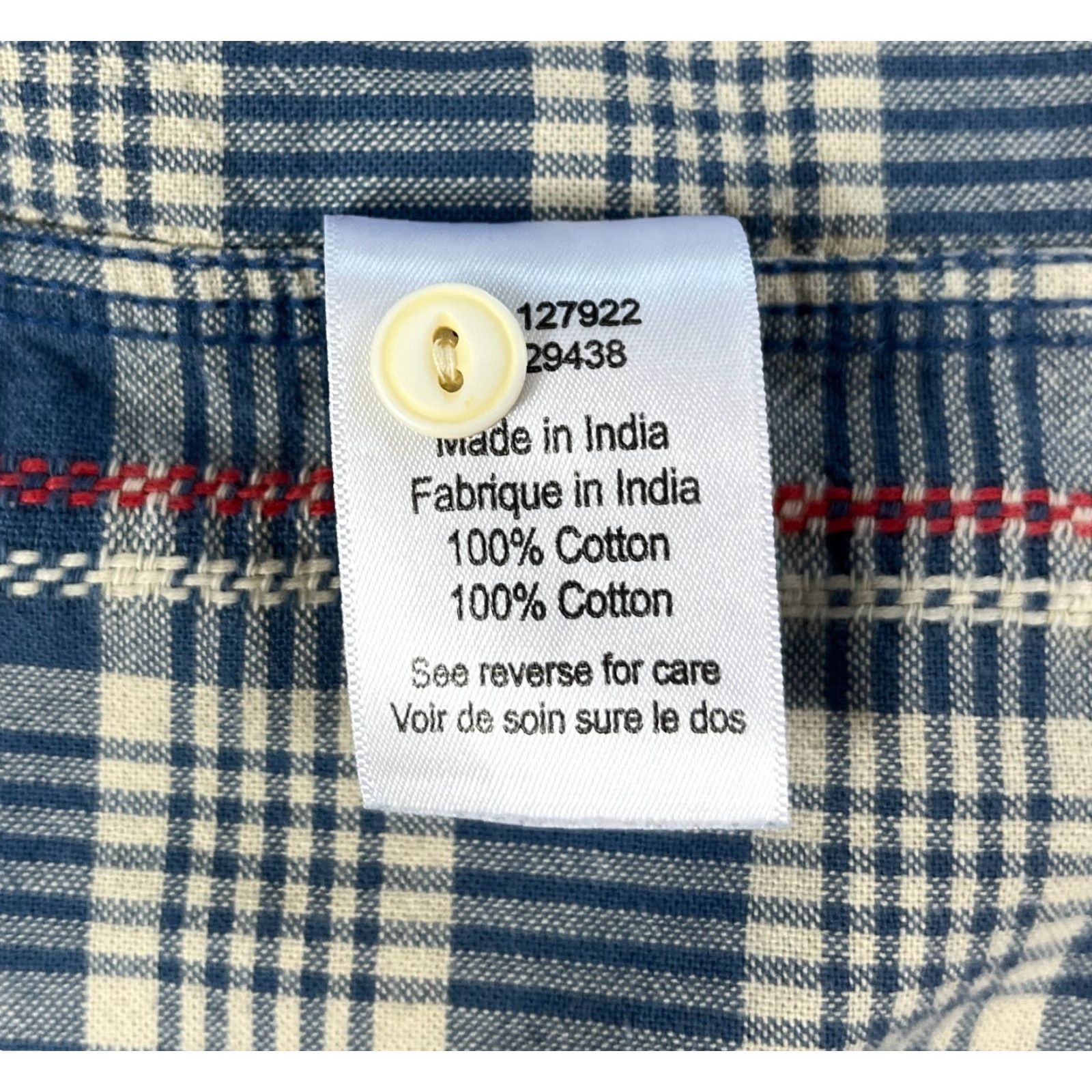 Mountain Khakis Mountain Khakis Ace Indigo Short Sleeve Shirt Mens M Plaid 100% Cotton Button-Up Pocket Classic Fit Blue Size US M / EU 48-50 / 2 - 7 Thumbnail