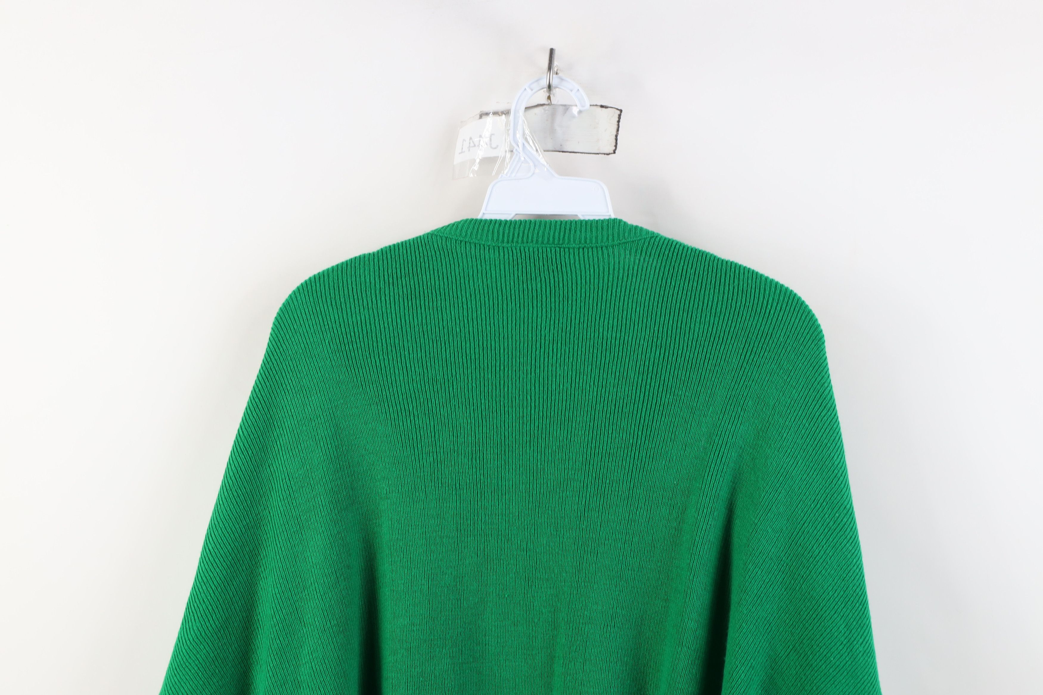 Vintage Vintage 90s Ireland Ribbed Knit V-Neck Sweater Kelly Green Size US XXL / EU 58 / 5 - 11 Thumbnail