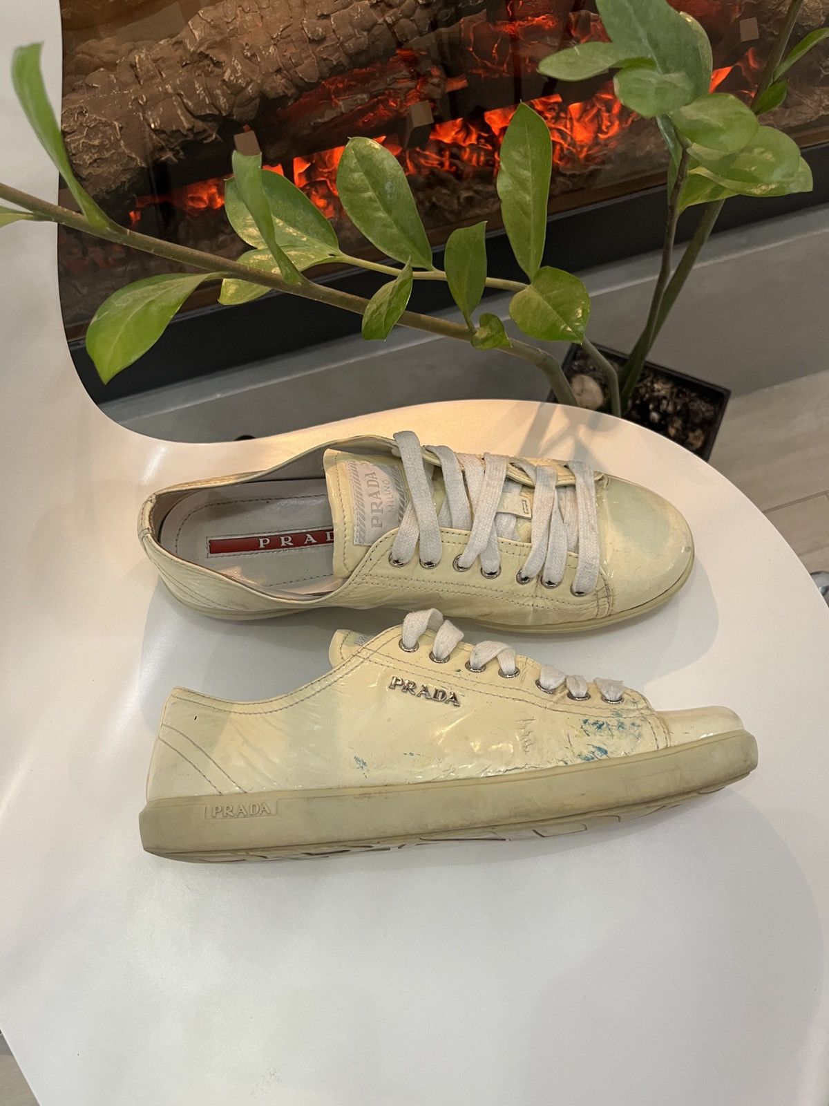 Prada 🔥00's Prada Americas Cup Painted Thrashed Vintage Sneakers Size US 6.5 / EU 39-40 - 1 Thumbnail